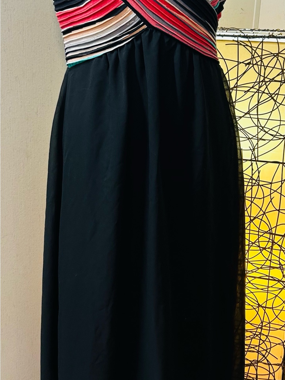 Robbie bee multicolor v-neck maxi dress